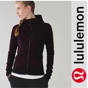 Lululemon Mulberry/Black Full-Zip Scuba Hoodie
